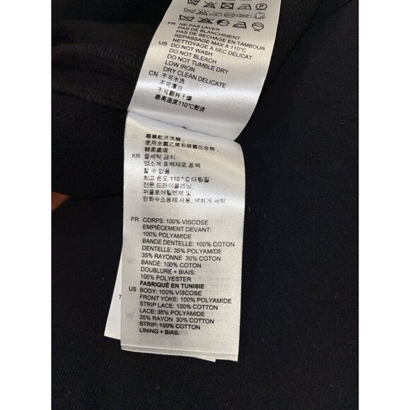 Sandro Paris Black Lace Front Sleeveless Mini  Dress Size Small Womens - Picture 6 of 11